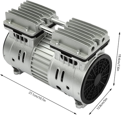 Olievrije Vacuümpomp – Vacuüm Pomp – Compressor Pomp – Stille Pomp – Laboratorium Pomp – 550W 220V – Stil Geluid 65dB – 8 Bar Maximale Druk