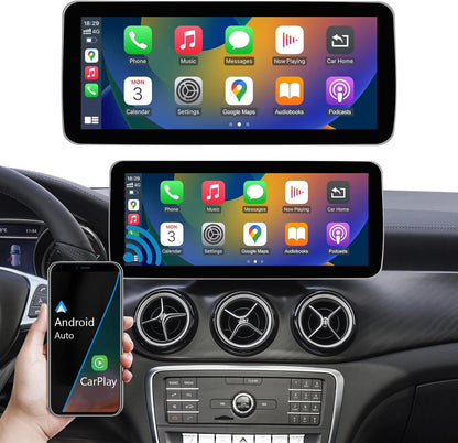 Autoradio – Auto Radio – Multimedia Radio – Inbouw Radio – Touchscreen – 12,3 Inch HD Scherm – Draadloos Apple Carplay & Android Auto – Compatibel NTG 5.0/5.1/5.2 Mercedes Benz 2015-2018