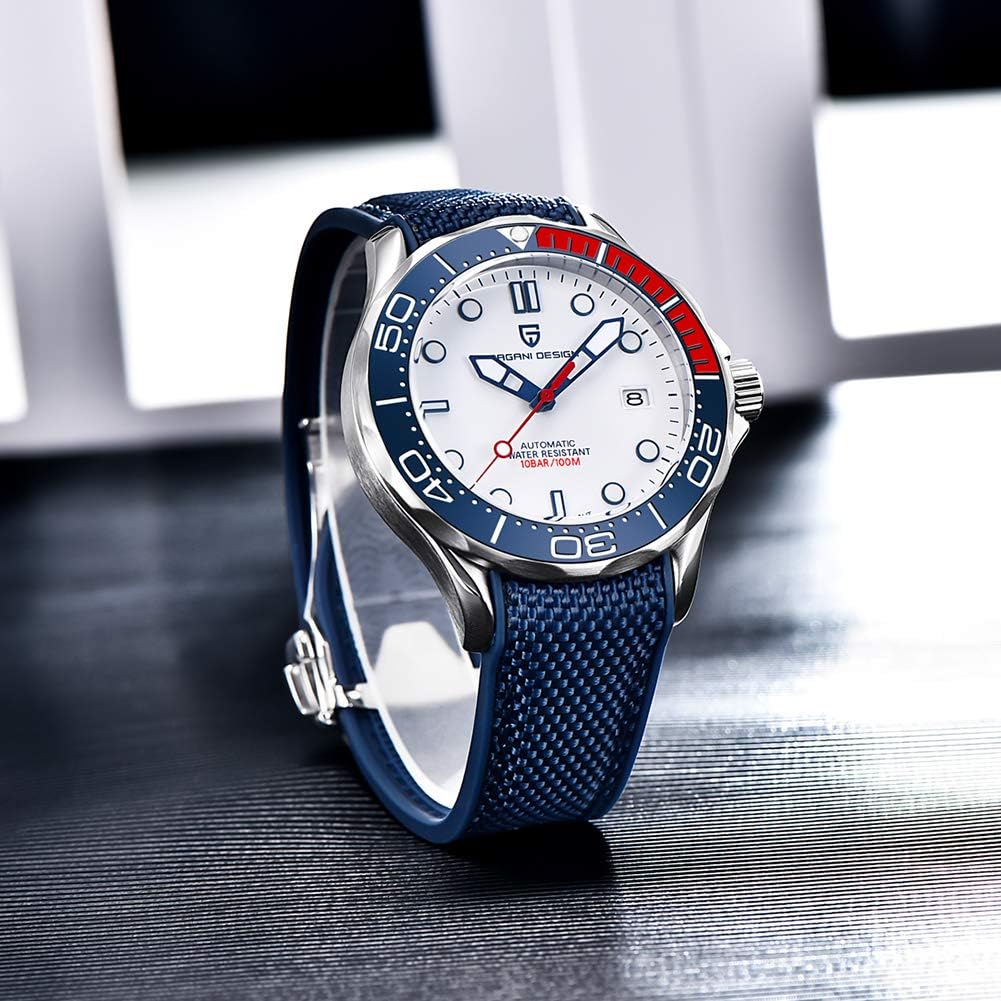 Pagani Design 007-Model Heren Automatische Horloges NH35 Beweging Roterende Keramische Bezel Roestvrij Staal Waterdicht Zelf Windend Polshorloge
