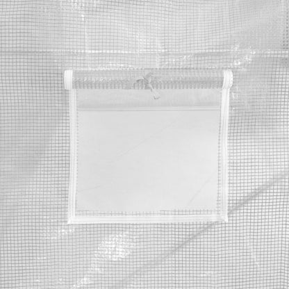 Hobbykas – Serre – Tuinkas – Kweekkas – Plantenkas – Ruim Formaat – Extra Sterk PE Gaas 170 g/m² – Roestvrij Stalen Frame – Wit