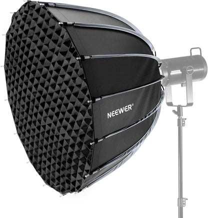 Diepe Parabolische Softbox – Studio Softbox – Flitssoftbox – Videosoftbox – Bowens Mount – 90 x 60 cm – 2 Diffusers En Honingraatrooster