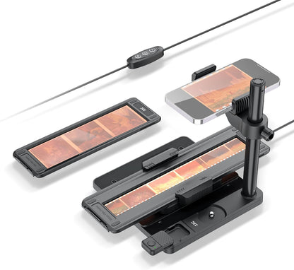 JJC Mobiele Film Digitaliseren Adapter voor Fotodia, Slides en Negatief, Lichtpanel/35mm 120 Film Houder/Afstandsbediening voor IOS Android Telefoon
