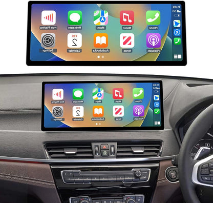 Autoradio – 12,3 Inch Touchscreen – Multimedia Systeem – Navigatie Radio – Draadloze Carplay Android Auto – Compatibel Met BMW X1 F48 2016-2022 – Mirrorlink Ondersteuning – Achteruitrijcamera Integratie