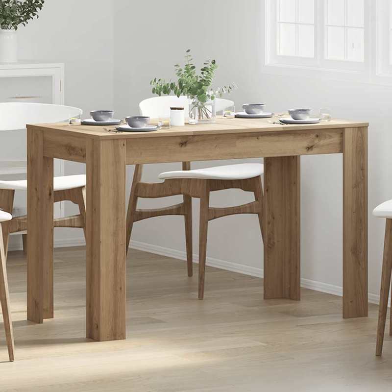 Eettafel Oak – Houten Tafel – Massief Eikenhout – Handgemaakt – Eikenhouten Eettafel – Compact Formaat 120x60x76 cm – Duurzaam & Stijlvol Design