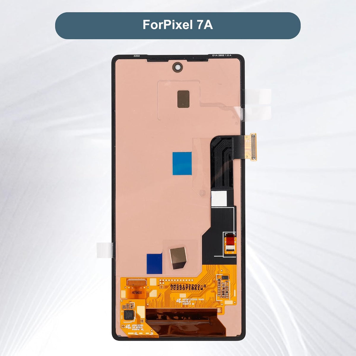 Vervangend lcd-display, compatibel met Google Pixel 7A GWKK3 GHL1X 6,1 inch lcd-display, touchscreen, montage met tools, ondersteuning voor vingerafdruk (met frame)