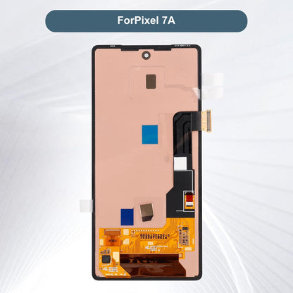 Vervangend lcd-display, compatibel met Google Pixel 7A GWKK3 GHL1X 6,1 inch lcd-display, touchscreen, montage met tools, ondersteuning voor vingerafdruk (met frame)