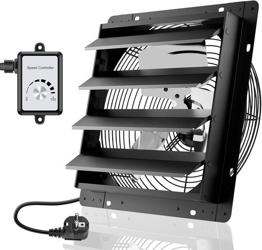 Afvoerluchtventilator – Afzuigventilator, Wandventilator, Raamventilator, Industriële Ventilator – 350 Mm – EC-Motor – Tot 2200 m³/uur – Traploos Regelbaar