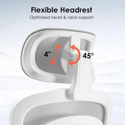 Ergonomische Bureaustoel – Computerstoel – Bureau Stoel – Office Chair – Managersstoel – In Hoogte Verstelbaar – Ademend Polyester Met Lendensteun