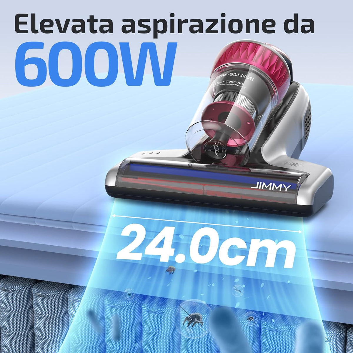 Draagbare Mijtenstofzuiger – Matrasstofzuiger – Bedstofzuiger – Stofmijtstofzuiger – Allergiestofzuiger – 600 W Krachtige Zuigkracht – UV- En Ultrasone Sterilisatie