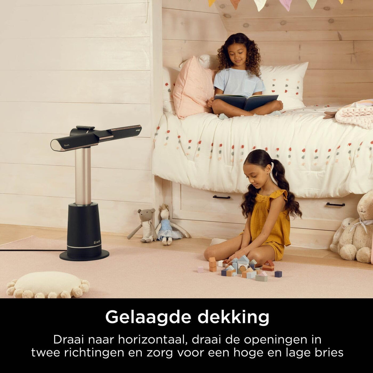 Shark TurboBlade Bladeless Tower Fan, hoge snelheid in meerdere richtingen, projecteert lucht tot 20 meter, stil, 10 snelheden, draaien, 180° oscillatie, afstandsbediening, timer, Houtskool TF200SEU