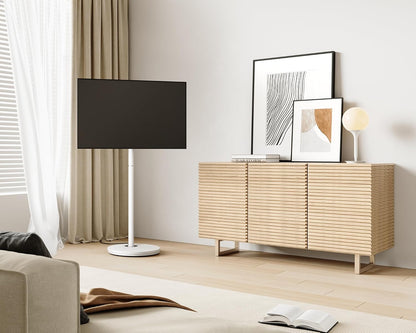 Mobiele Tv-Standaard – Tv-Standaard Op Wielen – Tv-Trolley – Tv-Statief – Televisiestandaard – Voor 24-48 Inch Tv’s – In Hoogte Verstelbaar 1000-1200 Mm
