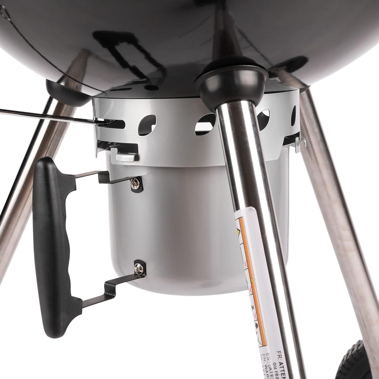 Amig - Fireplus Draagbare Houtskoolbarbecue - Ronde barbecue met deksel en wielen - Met ventilatiesysteem en aslade - Stalen grillrooster Ø53,5 cm - Afmetingen: 68,4 x 64 x 100 cm