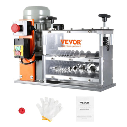 VEVOR Cable Stripper Machine, Electric, 1.5-32 mm, Cable Peeling Machine, 750 W, 30 m Per Minute, Speed, Stripping Plier, 65 m Spring Steel, Blade Ideal for Stripping Copper Wire