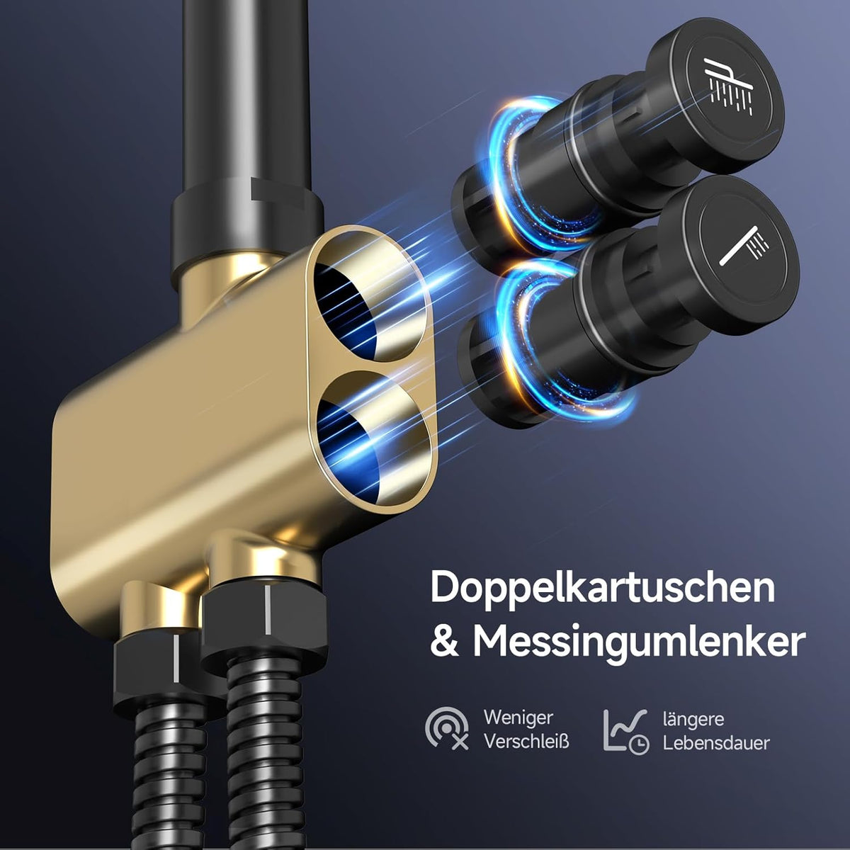 Douchekolom – Douchegarnituur – Regendouche – Douchepaneel – Douchekraan – Mat Zwart – 30x30 cm Vierkante Regendouche – Messing Omsteker Met 3 Handdouchestanden