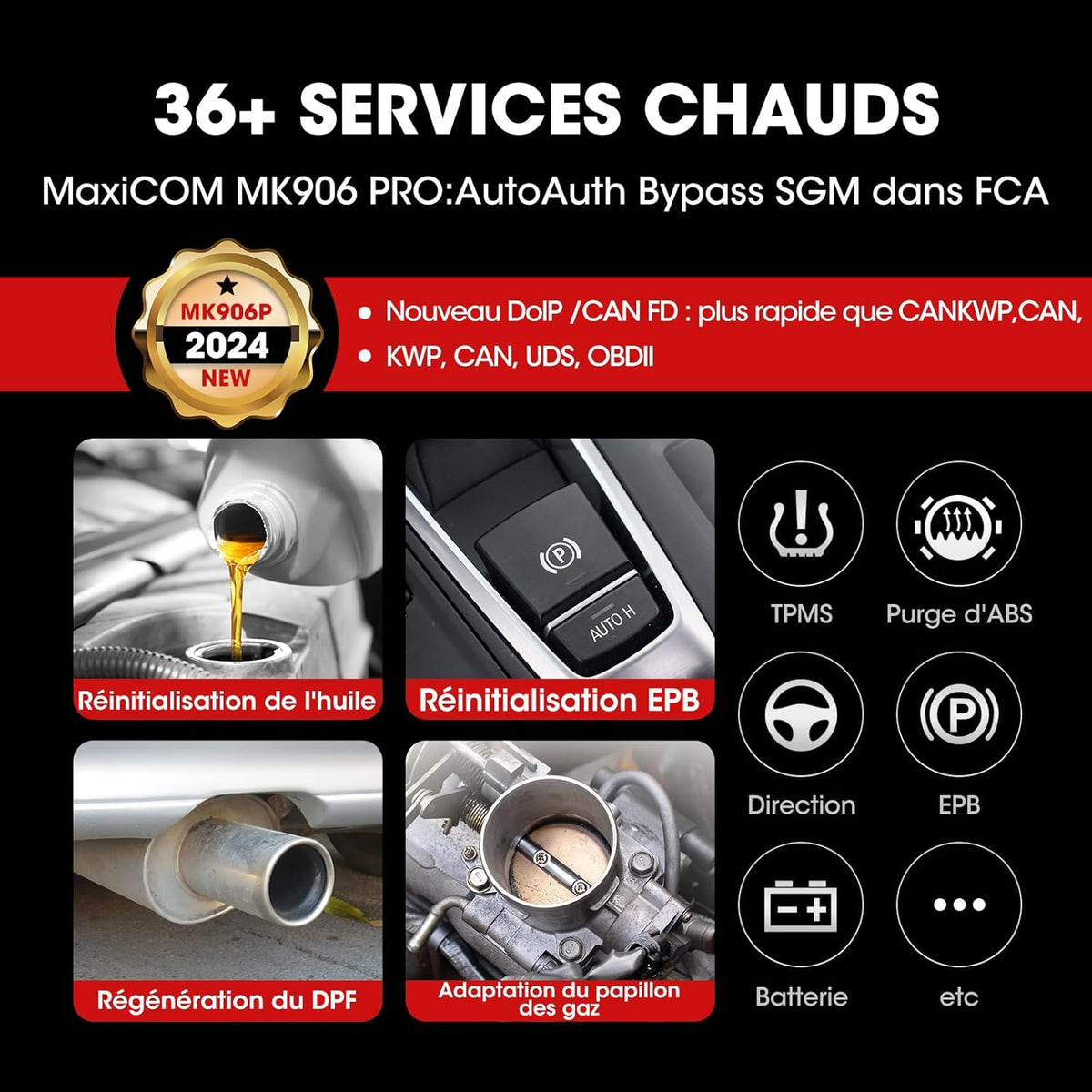 OBD2 Diagnoseapparaat – Auto Scanner – Diagnose Tool – ECU Tester – Foutcode Scanner – Bidirectionele Controle – 33 Servicefuncties