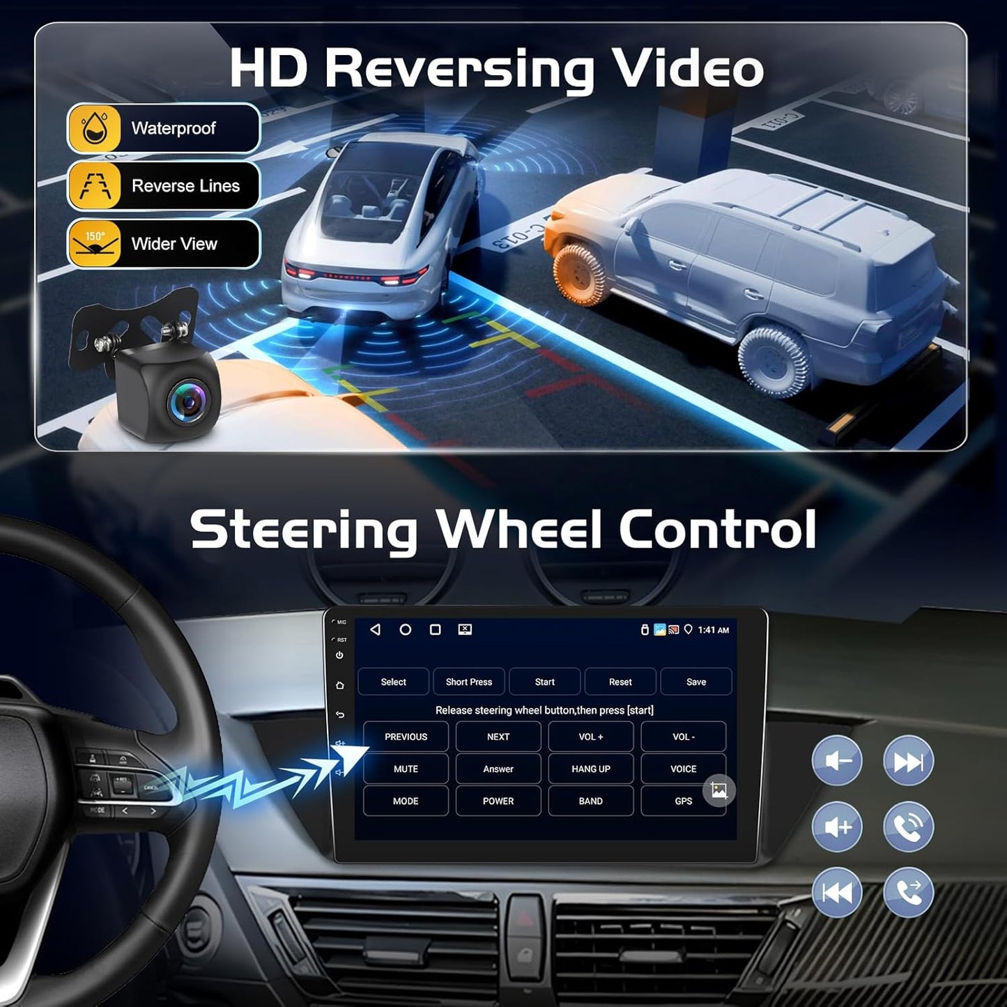 10.1-inch Android Car Stereo for BMW X1 E84 2009–2015, Wireless CarPlay & Android Car, GPS WiFi Touch Screen Display, DSP, Plug & Play Radio Upgrade + Rear View Camera