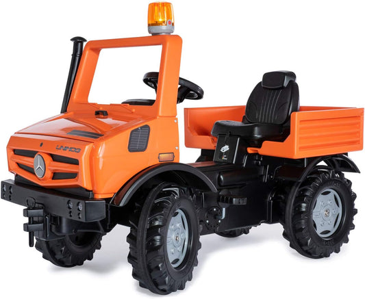 Rolly Toys Unimog Trappenauto, vanaf 3 jaar, met fluisterbanden en knipperlicht, voor kinderen vanaf 3 jaar, 038237