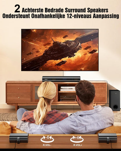 5.1-kanaals Soundbar – Surround Sound System – Home Cinema Set – TV Speaker – Dolby Atmos Soundbar – 380W Piekvermogen – 5,25 Inch Subwoofer