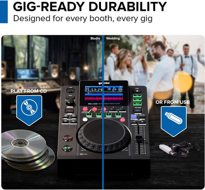CD- en USB MIDI-mediaspeler – DJ Mediaspeler – USB Mediaspeler – CD-Speler – MIDI-Controller – Zwart – 4,3 Inch Full-Colour Display – 24-Bit/192 kHz Geluidskaart