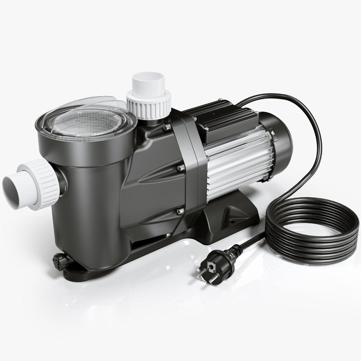 Wiltec poolpomp 19200 l/h 750 W zwembadpomp met 3,5 meter aanzuighoogte, filterpomp voor pools, circulatiepomp met ingebouwde vezelopvang