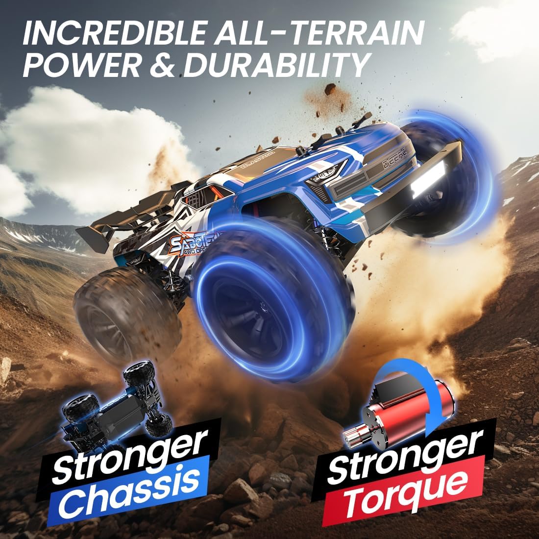 <font dir="auto" style="vertical-align: inherit;"><font dir="auto" style="vertical-align: inherit;">        DEERC H16E Remote Control Car 1:16 Brushless Motor 68km/h, 4WD High-Speed Racing Car with 2 Batteries for 40 Minutes Running Time, 2.4GHz RC Car