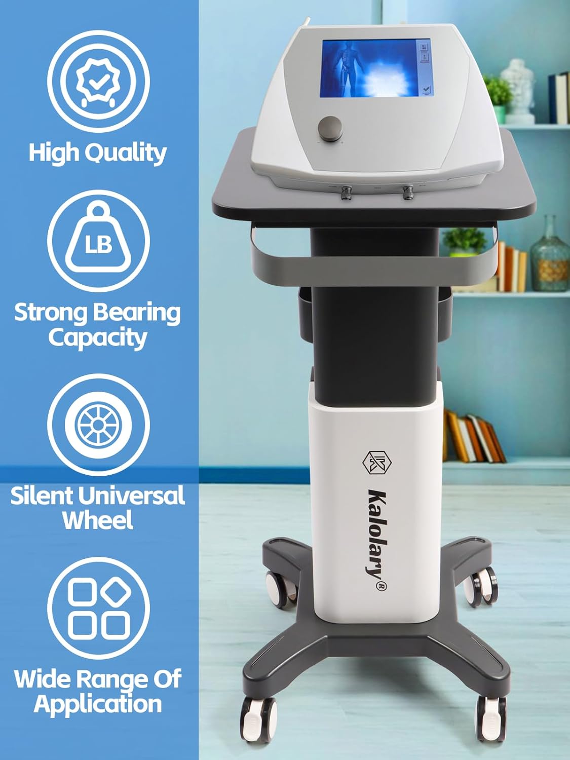 Schoonheidssalon Trolley – Salontrolley – Beauty Trolley – Rolkar – Servicekar – 75 Cm Hoog Met Lade – 360° Zwenkwielen Met Rem