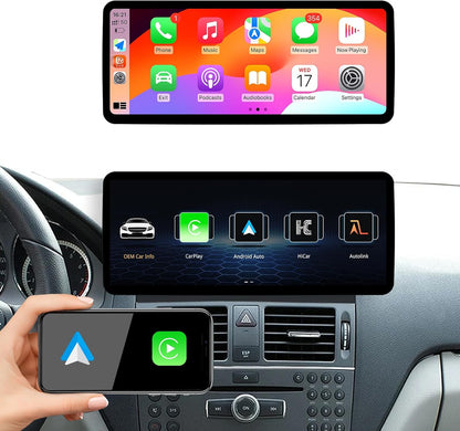 Ultra schmal 12,3 Zoll Android Auto Radio für Mercedes Benz C GLA Klasse W204 S204 Carplay Mulitmedia Player HD1920 * 720 2011-2014 BT Stereo Call Music (Linux 4.5/4.7 System)