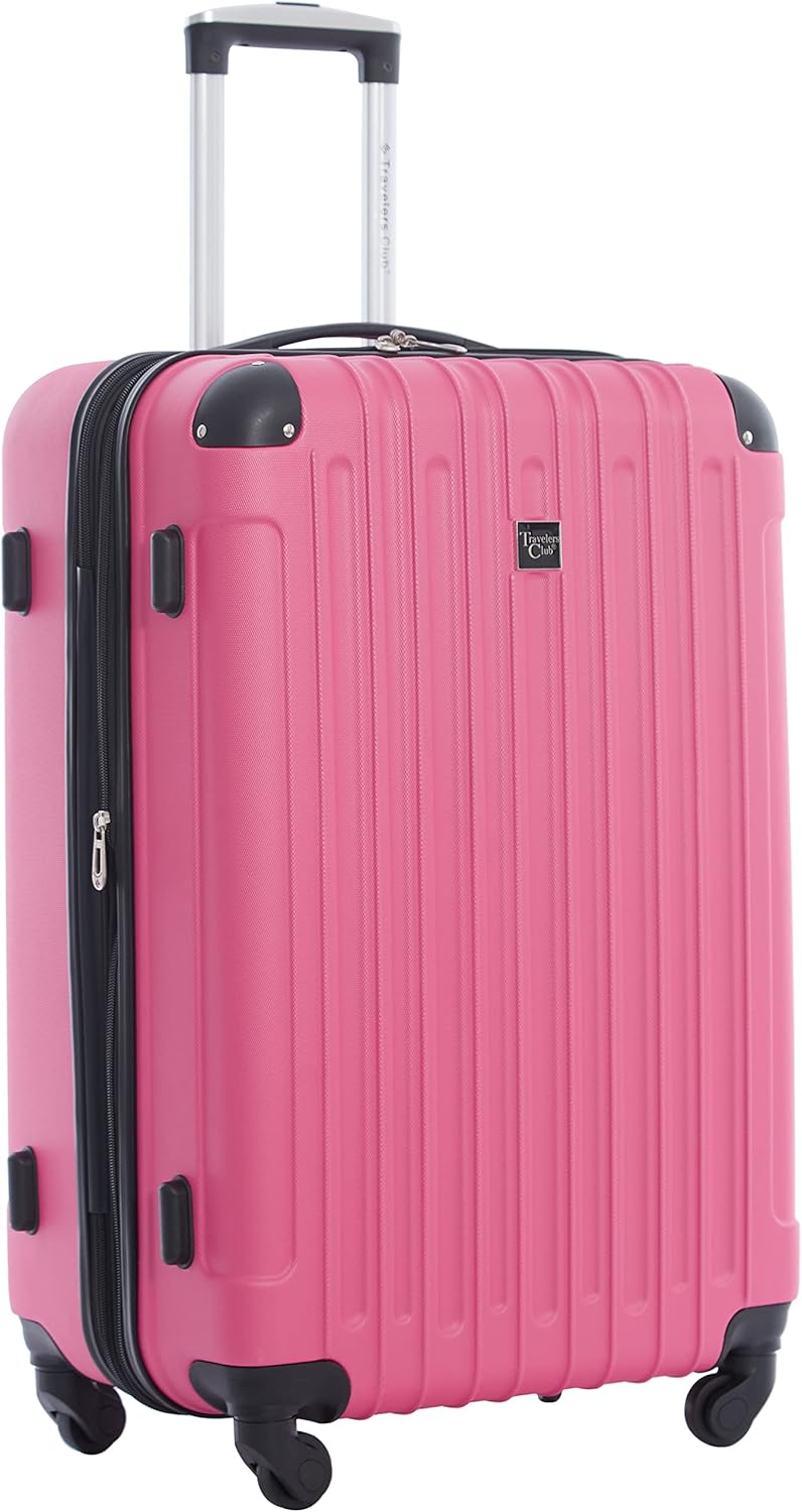 Travelers Club Midtown 4-delige bagageset met harde behuizing, Bubble Gum