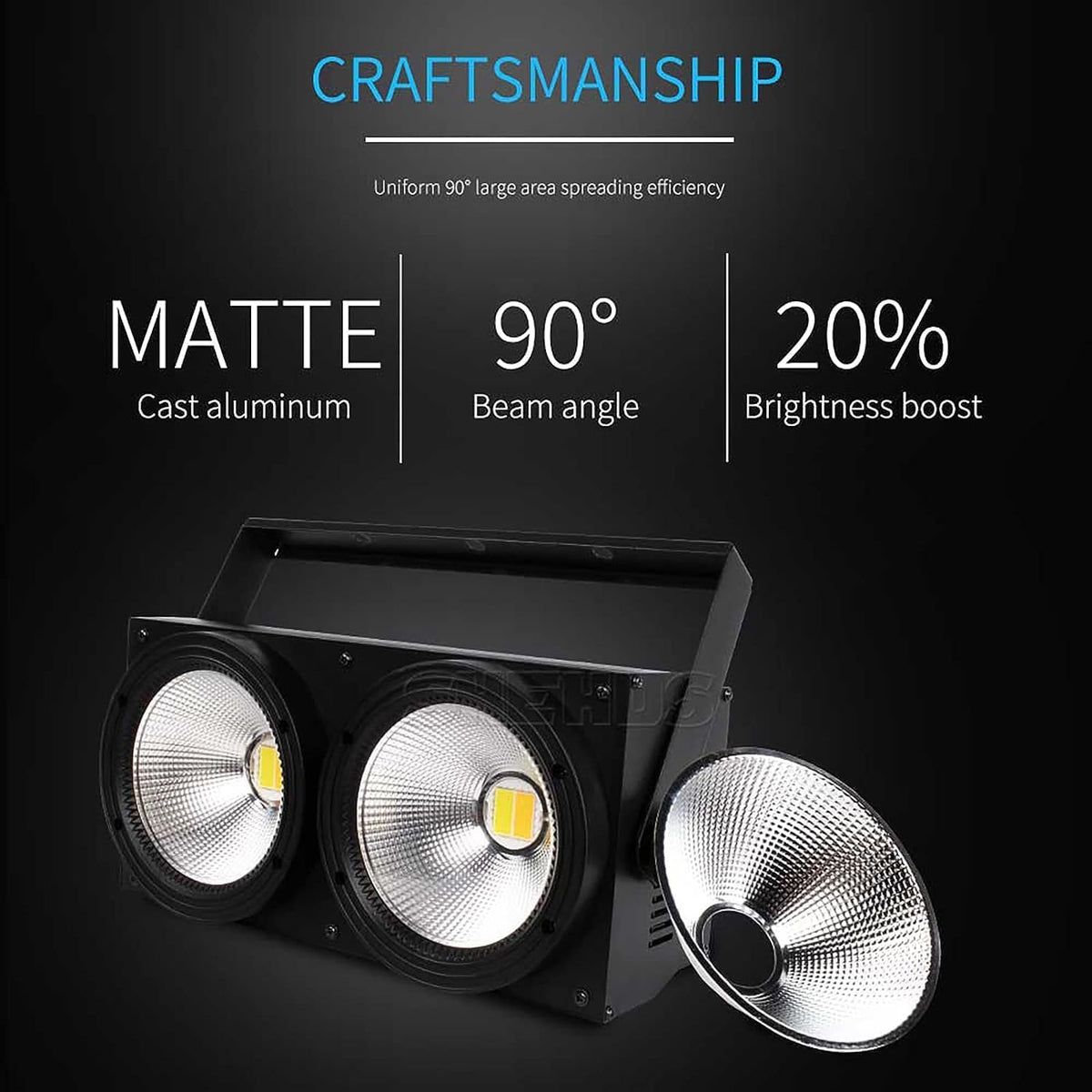 SHEHDS LED COB 2eyes 2x100W Warm Wit Blind Verlichting DMX podiumverlichting effect DMX-controller club show nacht DJ disco SHEHDS podiumverlichting