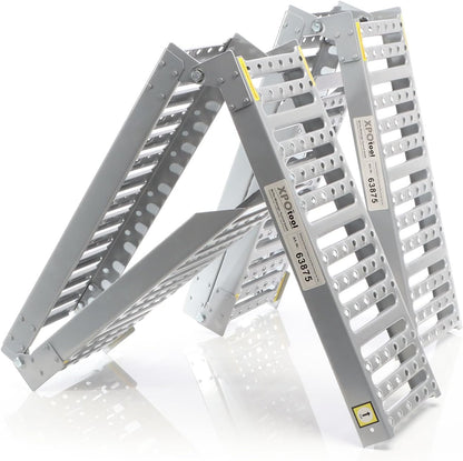 XPOtool 2x oprijplaten 340 kg 3-voudig inklapbaar 195,5x23 cm slipvast staal laadplaten voor motoren