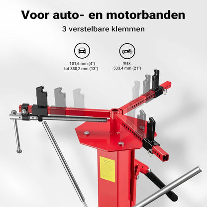 Universele bandenwisselaar tot 21" bandenmachine voor manuele montage en demontage