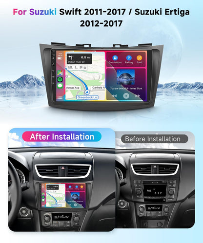 Autoradio – Auto Radio – Car Stereo – Multimedia Speler – Android 15 – 9 Inch HD 2,5D Touchscreen – Draadloze CarPlay & Android Auto
