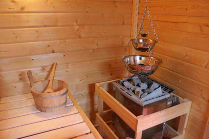 Sauna Ceremonie Deluxe: Verdamperschaal Verdamperpot roestvrij staal infusie Maxi - 3 schalen hangers voor infusie, zoutkristallen, menthokristallen - Maxi versie, patroon: zonder accessoires