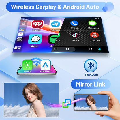 Inefala Android 15 autoradio voor Fiat Tipo Egea 2015-2017 4+64G met Wireless CarPlay Android Auto, 7 inch scherm ondersteuning FM RDS 32EQ GPS Bluetooth WiFi SWC AHD achteruitrijcamera