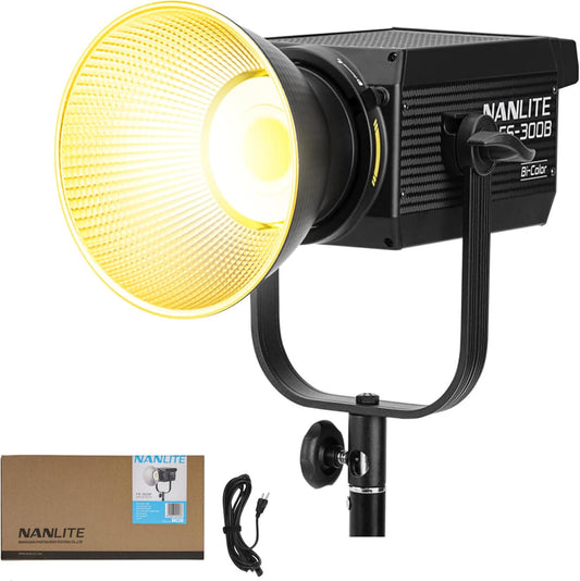 NANLITE FS-300B 300W tweekleurige LED-schijnwerper 2700K-6500K verstelbare CRI 96, app-bediening, led-videolamp Bowens Mount voor fotografie/video/YouTube/TikTok-contentcreatie en livestreaming
