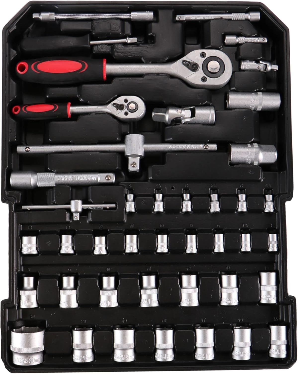 Gereedschapsset – Toolset – Klusset – Reparatieset – 299 Onderdelen – Aluminium Koffer – Wieltjes Met Uitschuifbaar Handvat – Hoogwaardig Koolstofstaal