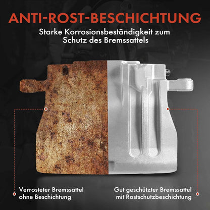 Frankberg Remklauw remklauw compatibel met Infiniti Q50KolE.O.S remklauw zonder rem front links en rechts één kant 2 pistons set van twee stuks vervanging # 410114GA0A