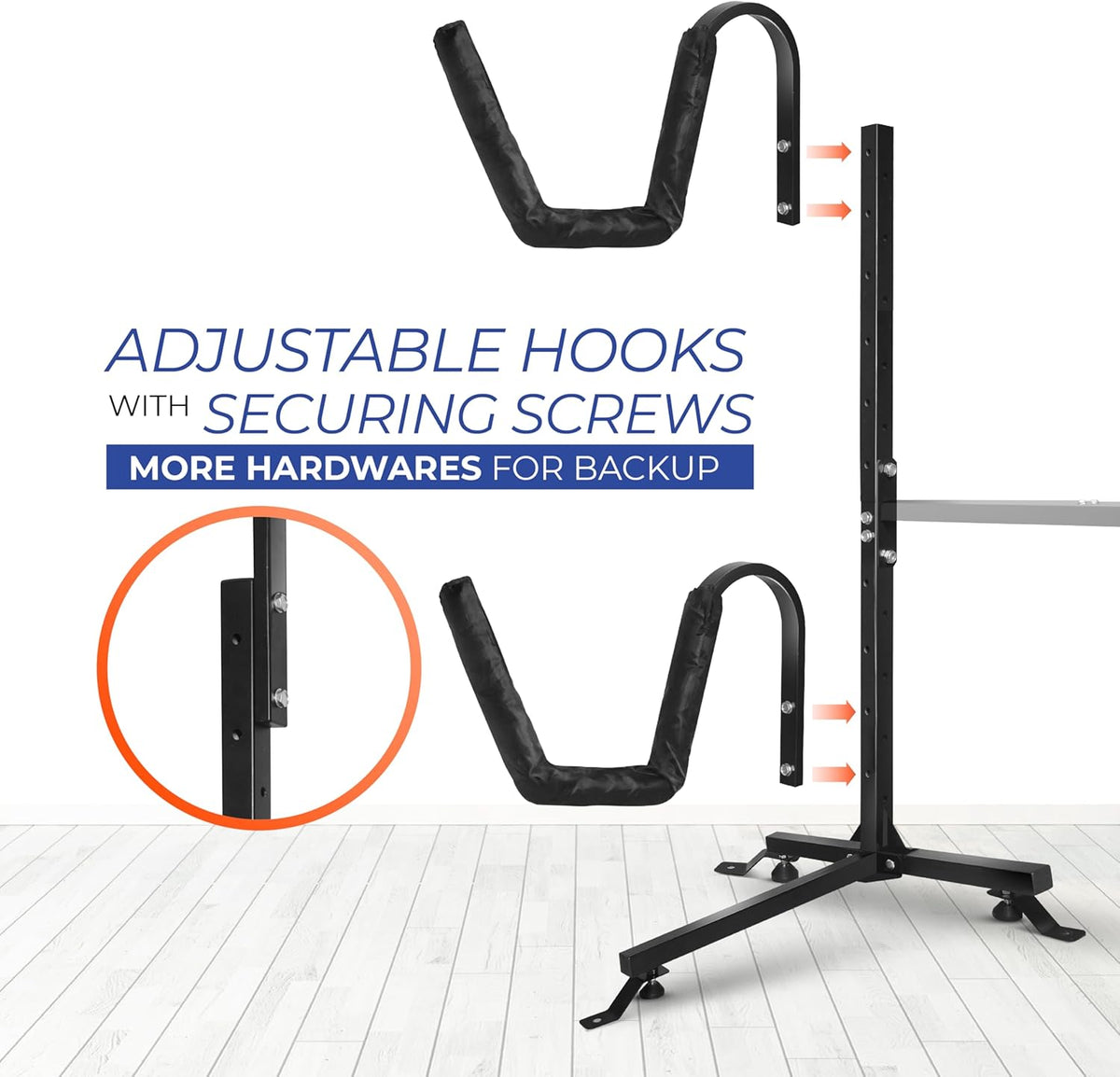 Yes4All 170 lbs Opslag Vrijstaand Dubbel Kajakrek voor Garage, Duurzame Stalen Outdoor Kajak Stand, Ideaal voor Kajaks, Surfboard, Paddle Board