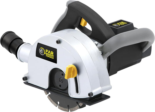 Fartools Groefmachine 1700 W, 2 diamantschijven beton Ø 150 mm, snelheid 4000 omw/min, 3 mogelijke breedtes 14/19/29 mm, diepte max. 40 mm, koffer