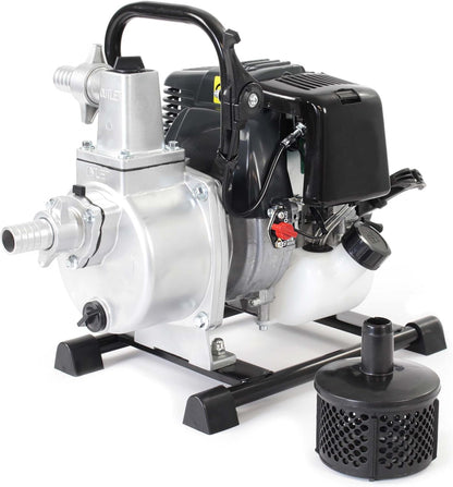 Benzine Waterpomp – Tuinpomp – Verfpomp – Dompelpomp – Irrigatiepomp – 1 kW Motorvermogen – 8.000 Liter Per Uur Debiet