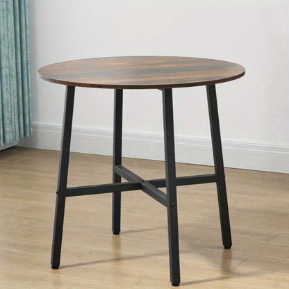 Eettafel – Tafel – Eetkamertafel – Keukentafel – Meubel – Bruin – Hardhout & Kunsthout – 80x80x76 cm – 4-delig Uitbreidbaar Blad – Eenvoudige Montage