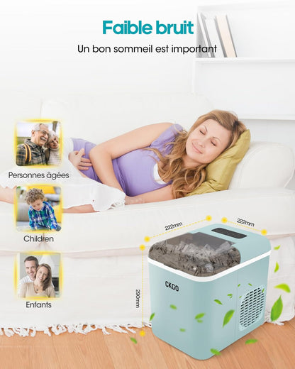 IJsblokjesmachine – IJsblokjesmaker – IJsblokjesapparaat – IJscryomachine – IJsdispenser – Wifi-App Bediening – Zelfreinigend – 15 kg IJs per 24 uur – 9 IJsblokjes in 6-10 Minuten