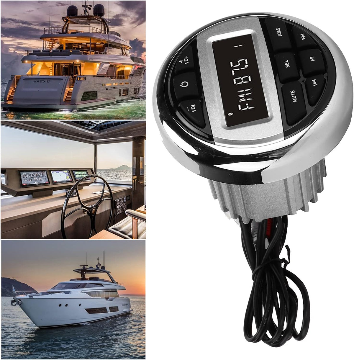 Marine Stereo Receptor,Boot Jacht Onderdelen,Marine Bluetooth Luidspreker Mp3-speler Waterdichte Boot Accessoires Voor Badkamer Sauna