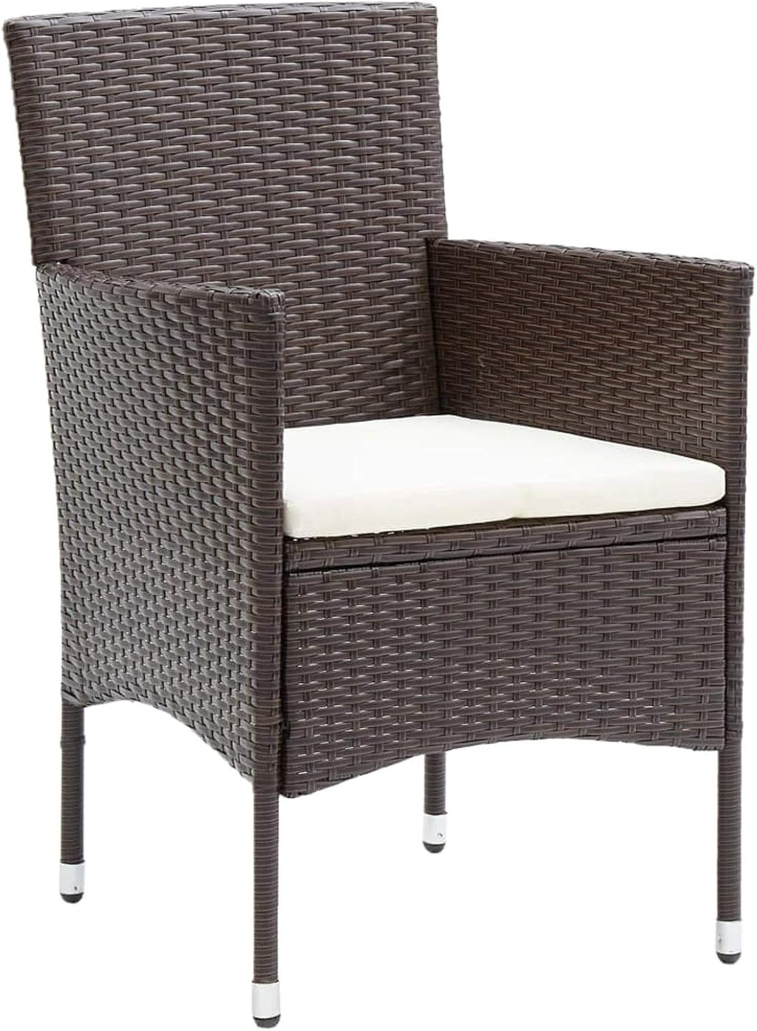Festnight Set of 2 garden chairs, dining chairs, garden chair, chair, garden chair, garden chair, garden chair, garden furniture, chairs set, rattan chair, balcony chair, rattan chair, poly rattan, brown - QUORE