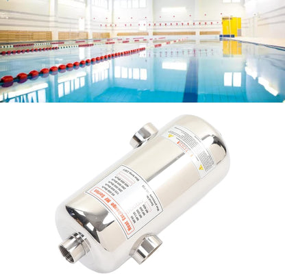 Warmtewisselaar voor Zwembad, 40KW Roestvrijstalen Buiswarmtewisselaar, Zoutwaterwarmtewisselaar voor Spa, Zwembad, Bubbelbad, Zwembadverwarming op Zonne-energie