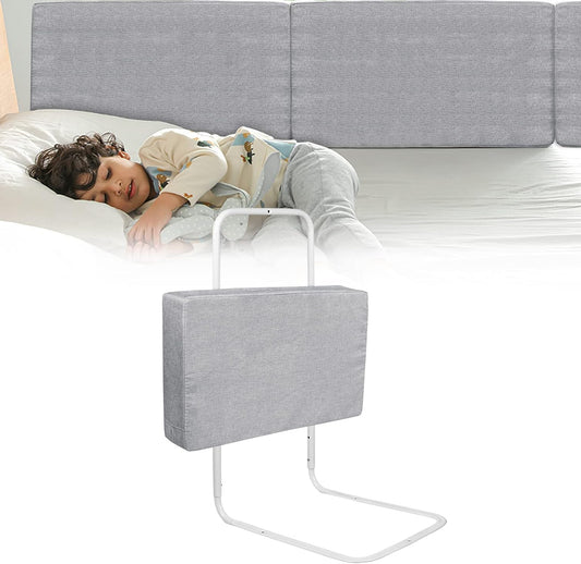 Kinderbedhek – Bedhekje – Valbeveiliging – Bedrandbescherming – Beschermhekje – 240 cm Lang – Verstelbare Hoogte 40-60 cm - QUORE