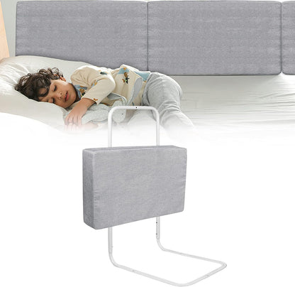 Valbeveiligingshek Kinderbed – Bedhek Peuterbed – Kinderbedbeschermer – Veiligheidshek Babybed – Bedhek Verstelbaar 200 cm – Stevig Metaal – Wasbare Stoffering