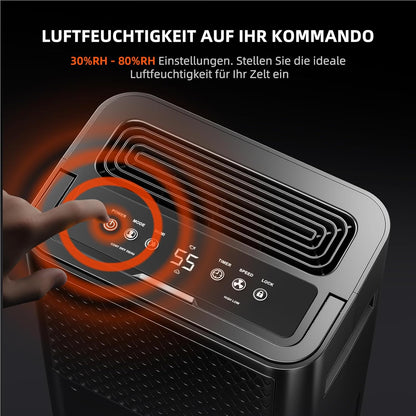 SPIDER FARMER Grow Box 12L/24H elektrische luchtontvochtiger met afvoer- en ventilatiepijp, automatische ontdooiing, 24-uurs timer, ideaal voor kweektent
