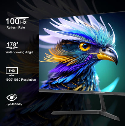 Minifire Monitor 27 inch PC Monitor, 100 Hz, FHD (1920 x 1080), sRGB 110%, HDMI 1.4, USB-C, Anti-Bluelight, VESA 100 x 100 mm (Type C Cable Included) - QUORE