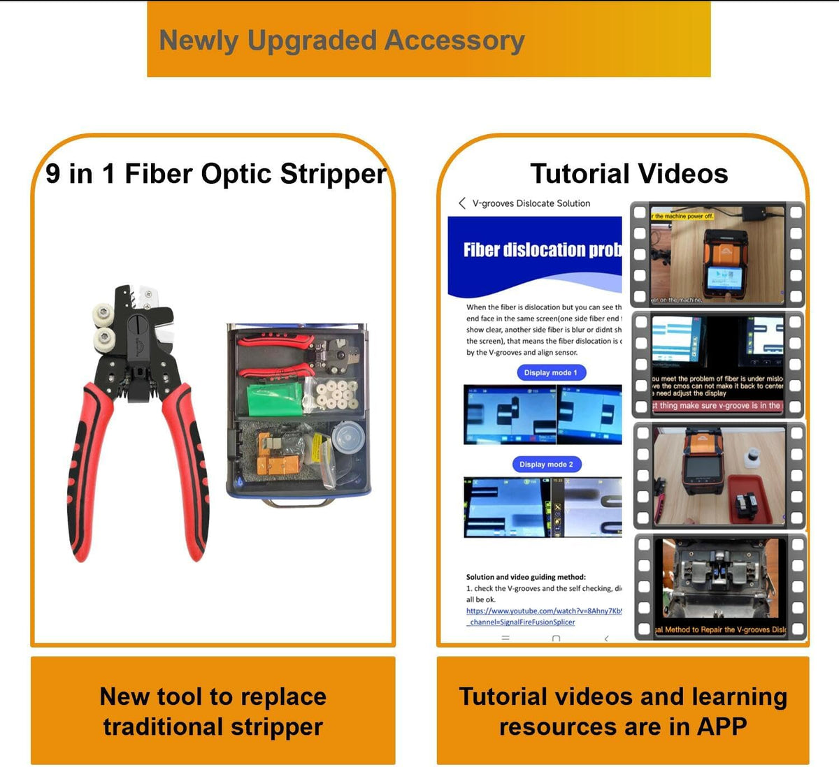 Fusion Splicer AI-9 Core Alignment 5 seconden splicing 15 seconden verwarming, automatisch fusie splicer glasvezel met instructievideo's voor FTTH en kabelsplitsingsprojecten